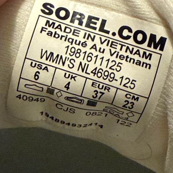 Sorel Cream and Pink Chunky Sneakers - Picture 4 of 5